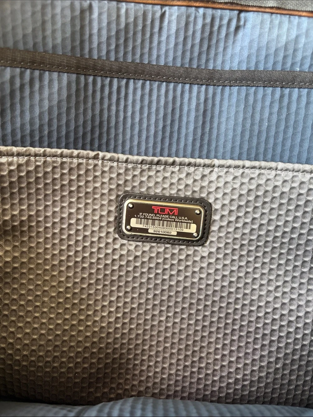 Tumi Brown Leather Briefcase with Black Trim